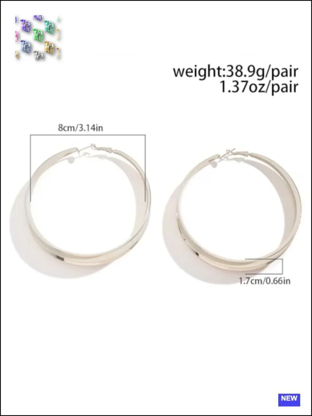 Extra Large Chunky Gold Hoop Earrings Statement Geometric Jewelry